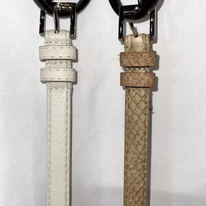 2 skinny belts size Large